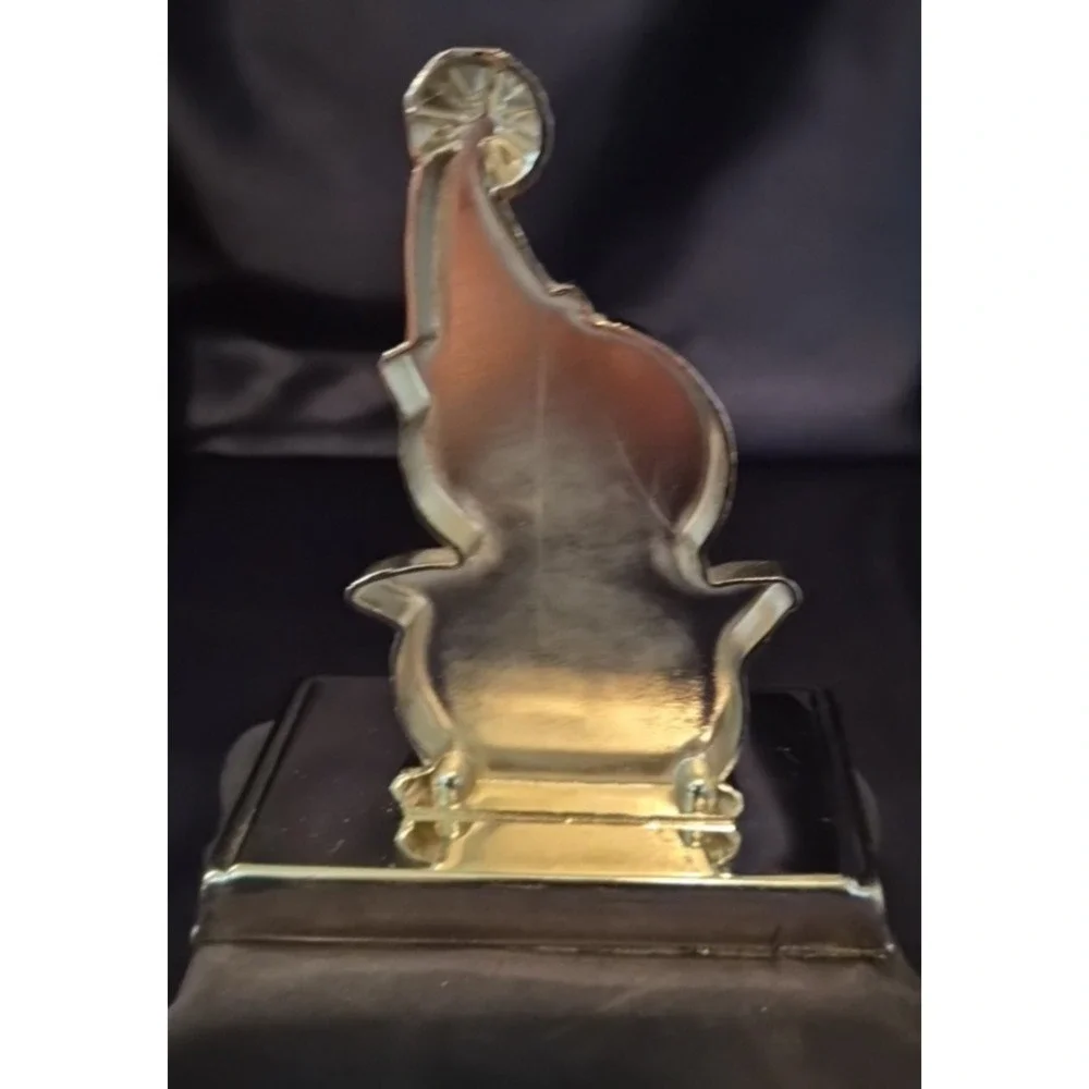 Enamel Christmas Penguin Stocking Holder with Chrome Base Hook